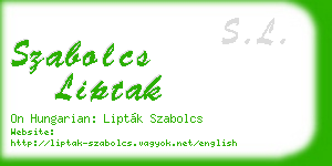 szabolcs liptak business card