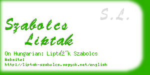 szabolcs liptak business card